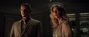 Movie still from “Mission: Impossible - Fallout” (2018), directed by Christopher McQuarrie – A man and a woman standing next to each other in a room; Close Up shot, Low angle