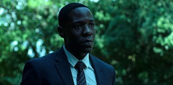 Movie still from “Ozark” (2017), created by Bill Dubuque – Close Up shot, Low angle