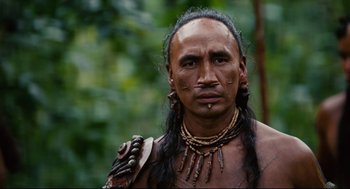 Movie still from “Apocalypto” (2006), directed by Mel Gibson – Close Up shot, Over the shoulder angle