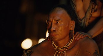 Movie still from “Apocalypto” (2006), directed by Mel Gibson – Close Up shot, Over the shoulder angle