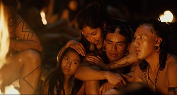 Movie still from “Apocalypto” (2006), directed by Mel Gibson – Medium shot, High angle