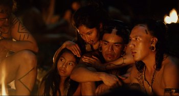 Movie still from “Apocalypto” (2006), directed by Mel Gibson – Medium shot, High angle
