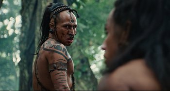 Movie still from “Apocalypto” (2006), directed by Mel Gibson – Medium shot, Over the shoulder angle