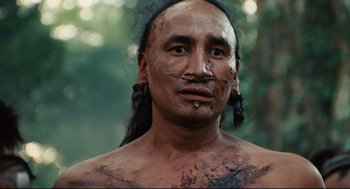 Movie still from “Apocalypto” (2006), directed by Mel Gibson – Close Up shot, Low angle