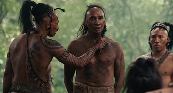 Movie still from “Apocalypto” (2006), directed by Mel Gibson – Medium shot, Over the shoulder angle