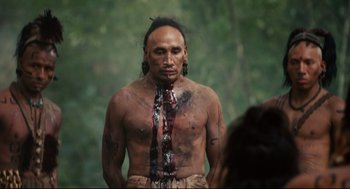 Movie still from “Apocalypto” (2006), directed by Mel Gibson – Close Up shot, Over the shoulder angle