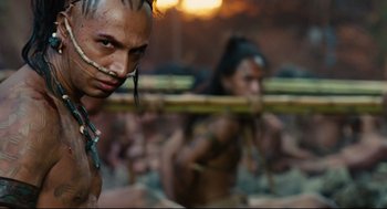 Movie still from “Apocalypto” (2006), directed by Mel Gibson – Close Up shot, Low angle