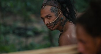 Movie still from “Apocalypto” (2006), directed by Mel Gibson – Close Up shot, Over the shoulder angle