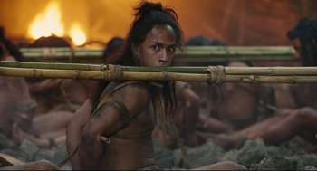 Movie still from “Apocalypto” (2006), directed by Mel Gibson – Medium shot, Low angle