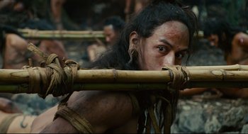 Movie still from “Apocalypto” (2006), directed by Mel Gibson – Close Up shot, Low angle