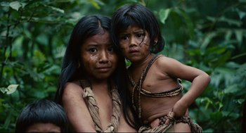 Movie still from “Apocalypto” (2006), directed by Mel Gibson – Medium shot, Low angle