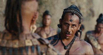 Movie still from “Apocalypto” (2006), directed by Mel Gibson – Close Up shot, Over the shoulder angle