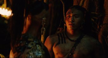 Movie still from “Apocalypto” (2006), directed by Mel Gibson – Close Up shot, Over the shoulder angle