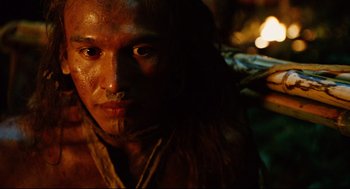 Movie still from “Apocalypto” (2006), directed by Mel Gibson – Close Up shot, Low angle