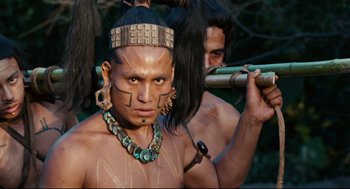 Movie still from “Apocalypto” (2006), directed by Mel Gibson – Medium shot, Low angle