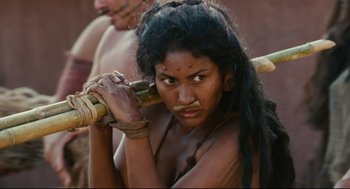 Movie still from “Apocalypto” (2006), directed by Mel Gibson – Close Up shot, Low angle