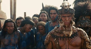 Movie still from “Apocalypto” (2006), directed by Mel Gibson – Medium shot, Low angle
