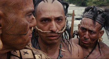 Movie still from “Apocalypto” (2006), directed by Mel Gibson – Close Up shot, Over the shoulder angle