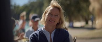 Movie still from “Penguin Bloom” (2020), directed by Glendyn Ivin – A person wearing a jacket; Close Up shot, Over the shoulder angle