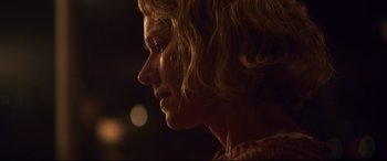 Movie still from “Penguin Bloom” (2020), directed by Glendyn Ivin – A woman's face in the dark; Close Up shot, Over the shoulder angle