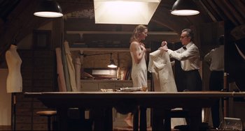 Movie still from “Phantom Thread” (2017), directed by Paul Thomas Anderson – Wide shot, Low angle