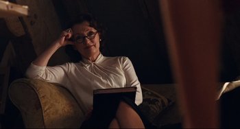 Movie still from “Phantom Thread” (2017), directed by Paul Thomas Anderson – Medium shot, Low angle