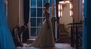 Movie still from “Phantom Thread” (2017), directed by Paul Thomas Anderson – Wide shot, Low angle