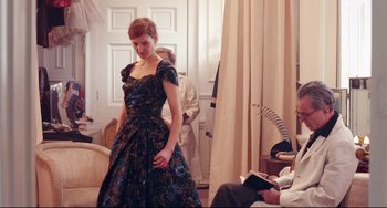 Movie still from “Phantom Thread” (2017), directed by Paul Thomas Anderson – Medium shot, Low angle