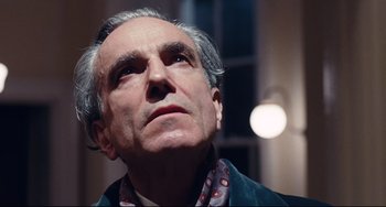 Movie still from “Phantom Thread” (2017), directed by Paul Thomas Anderson – Close Up shot, Low angle