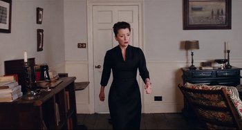 Movie still from “Phantom Thread” (2017), directed by Paul Thomas Anderson – Medium shot, Low angle