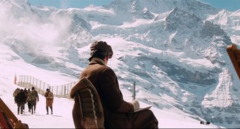 Movie still from “Phantom Thread” (2017), directed by Paul Thomas Anderson – Wide shot, High angle