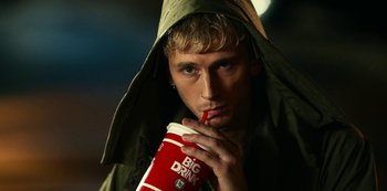 Movie still from “Project Power” (2020), directed by Henry Joost – Close Up shot, Low angle