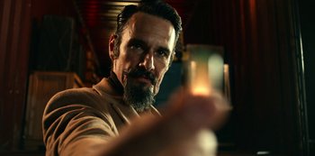 Movie still from “Project Power” (2020), directed by Henry Joost – Close Up shot, Low angle