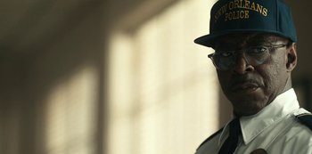 Movie still from “Project Power” (2020), directed by Henry Joost – Close Up shot, Over the shoulder angle