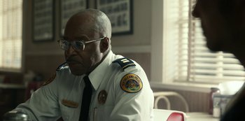 Movie still from “Project Power” (2020), directed by Henry Joost – Close Up shot, Over the shoulder angle