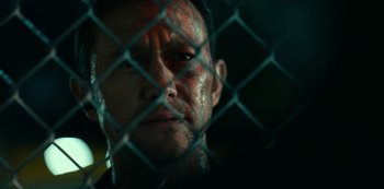 Movie still from “Project Power” (2020), directed by Henry Joost – Close Up shot, Over the shoulder angle