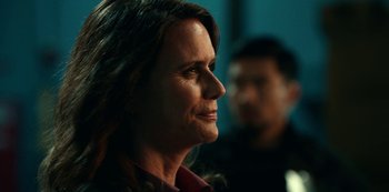 Movie still from “Project Power” (2020), directed by Henry Joost – Close Up shot, Over the shoulder angle