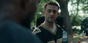 Movie still from “Project Power” (2020), directed by Henry Joost – Close Up shot, Over the shoulder angle