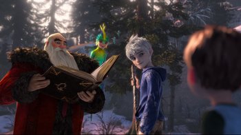 Movie still from “Rise of the Guardians” (2012), directed by Peter Ramsey – A scene from the movie rise of the guardians; Medium shot, Over the shoulder angle