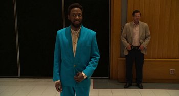 Movie still from “Sandy Wexler” (2017), directed by Steven Brill – Medium shot, Over the shoulder angle