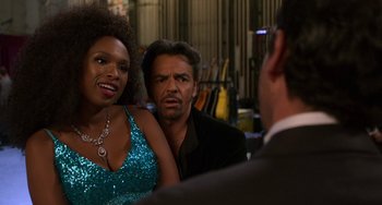 Movie still from “Sandy Wexler” (2017), directed by Steven Brill – Medium shot, Over the shoulder angle