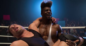 Movie still from “Sandy Wexler” (2017), directed by Steven Brill – Medium shot, Over the shoulder angle