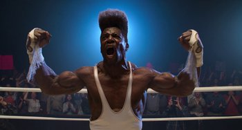 Movie still from “Sandy Wexler” (2017), directed by Steven Brill – Medium shot, Low angle