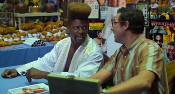 Movie still from “Sandy Wexler” (2017), directed by Steven Brill – Medium shot, Over the shoulder angle