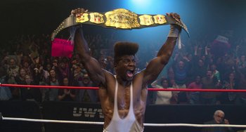 Movie still from “Sandy Wexler” (2017), directed by Steven Brill – Medium shot, Low angle