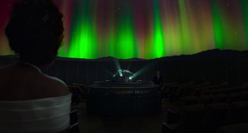 Movie still from “Sandy Wexler” (2017), directed by Steven Brill – Extreme Wide shot, High angle