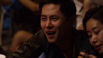 Movie still from “Sense8” (2015), directed by Tom Tykwer – A person with his mouth open; Close Up shot, Over the shoulder angle