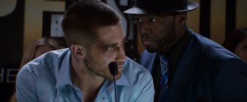 Movie still from “Southpaw” (2015), directed by Antoine Fuqua – Close Up shot, Over the shoulder angle