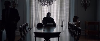 Movie still from “Southpaw” (2015), directed by Antoine Fuqua – Wide shot, Over the shoulder angle