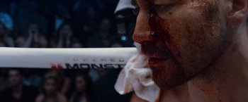 Movie still from “Southpaw” (2015), directed by Antoine Fuqua – Extreme Close Up shot, Overhead angle